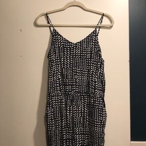 Loft navy patterned romper
